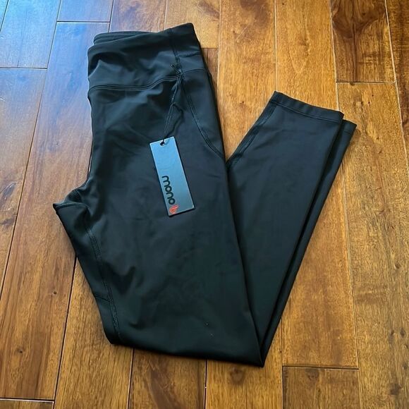 New Mono B compression style black leggings - Picture 1 of 3